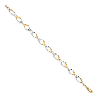 14K Yellow Gold 7mm Oval Link Chain Bracelet – view 3