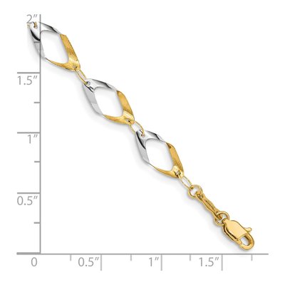 14K Yellow Gold 7mm Oval Link Chain Bracelet – view 4