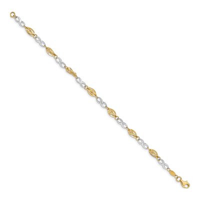14K Two-Tone Gold Infinity Link Bracelet – view 3
