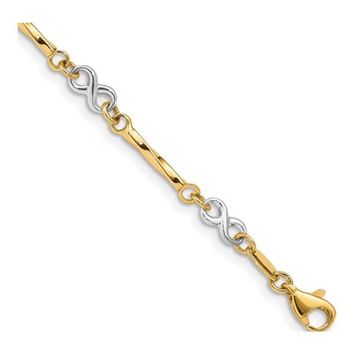 14K Two-Tone Gold Infinity Link Bracelet