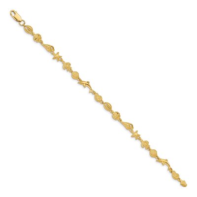 14K Yellow Gold Sea Life Bracelet – view 2