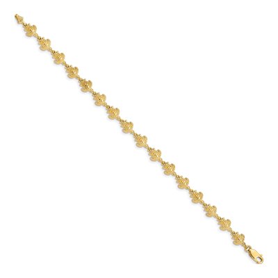14K Yellow Gold Textured Turtle Bracelet – view 3