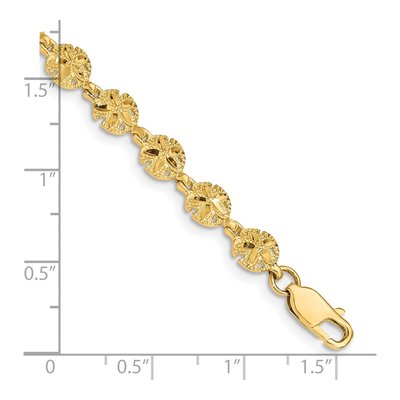 14K Yellow Gold Sand Dollar Bracelet – view 3