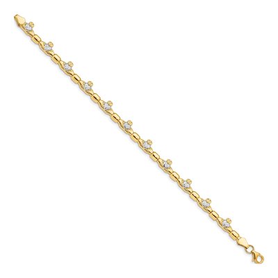 14K Yellow Gold Claddagh Link Bracelet – view 3