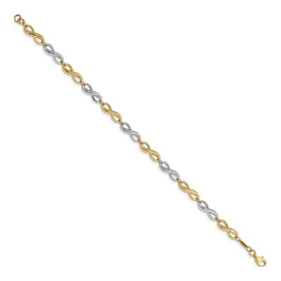 14K Two-Tone Gold Infinity Link Bracelet – view 3