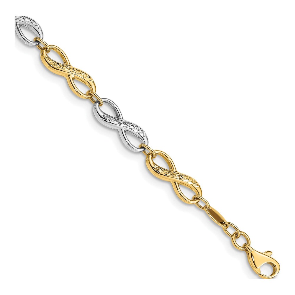 14K Two-Tone Gold Infinity Link Bracelet