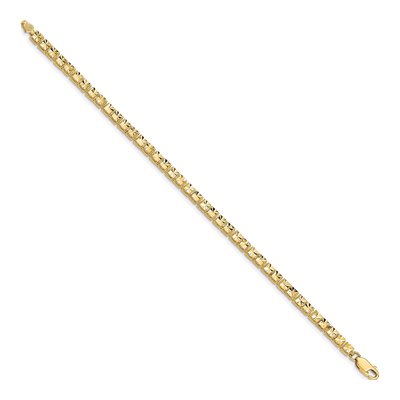 14K Yellow Gold Diamond-Cut Squares Bracelet – view 3