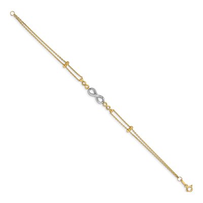 14K Two-Tone Gold Infinity Bracelet – view 3