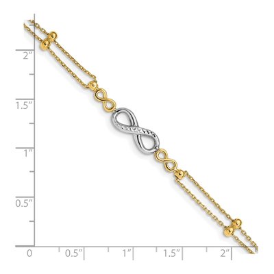 14K Two-Tone Gold Infinity Bracelet – view 4