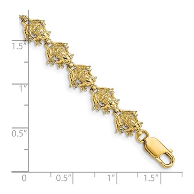 14K Yellow Gold Frog Bracelet – view 4