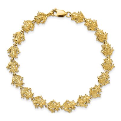 14K Yellow Gold Frog Bracelet – view 5