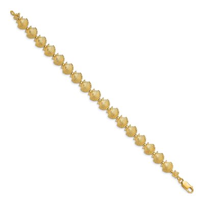 14K Yellow Gold Scallop Shell Bracelet – view 3
