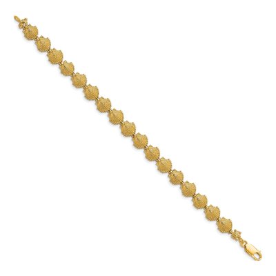 14K Yellow Gold Scallop Shell Bracelet – view 2