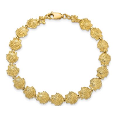 14K Yellow Gold Scallop Shell Bracelet – view 4
