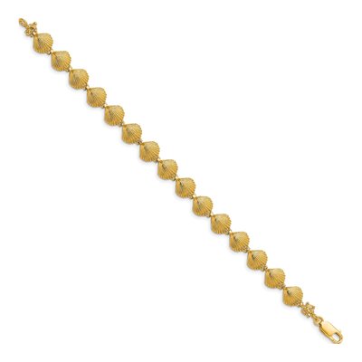 14K Yellow Gold Scallop Shell Bracelet – view 3