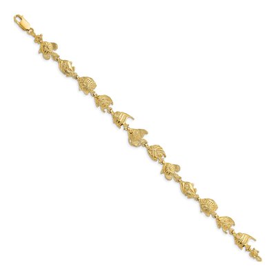 14K Yellow Gold Tropical Fish Bracelet – view 2