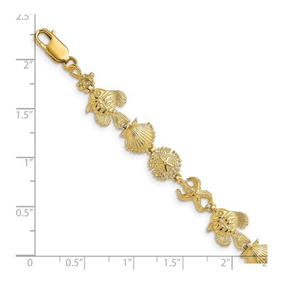 14K Yellow Gold Sea Life Bracelet – view 4