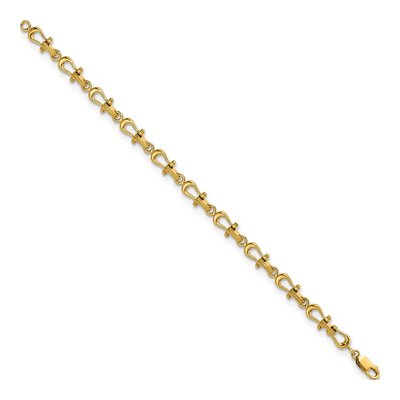 14K Yellow Gold Anchor Shackle Bracelet – view 3
