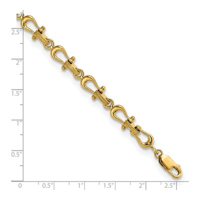 14K Yellow Gold Anchor Shackle Bracelet – view 4