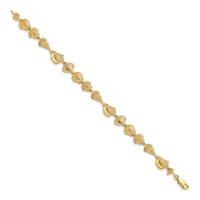 14K Yellow Gold Assorted Sea Shells Bracelet – view 3