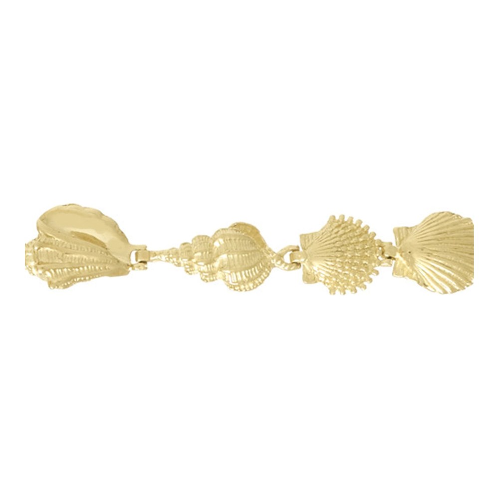 14K Yellow Gold Sea Shells Bracelet