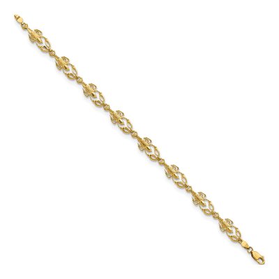 14K Yellow Gold Textured Bracelet – view 3