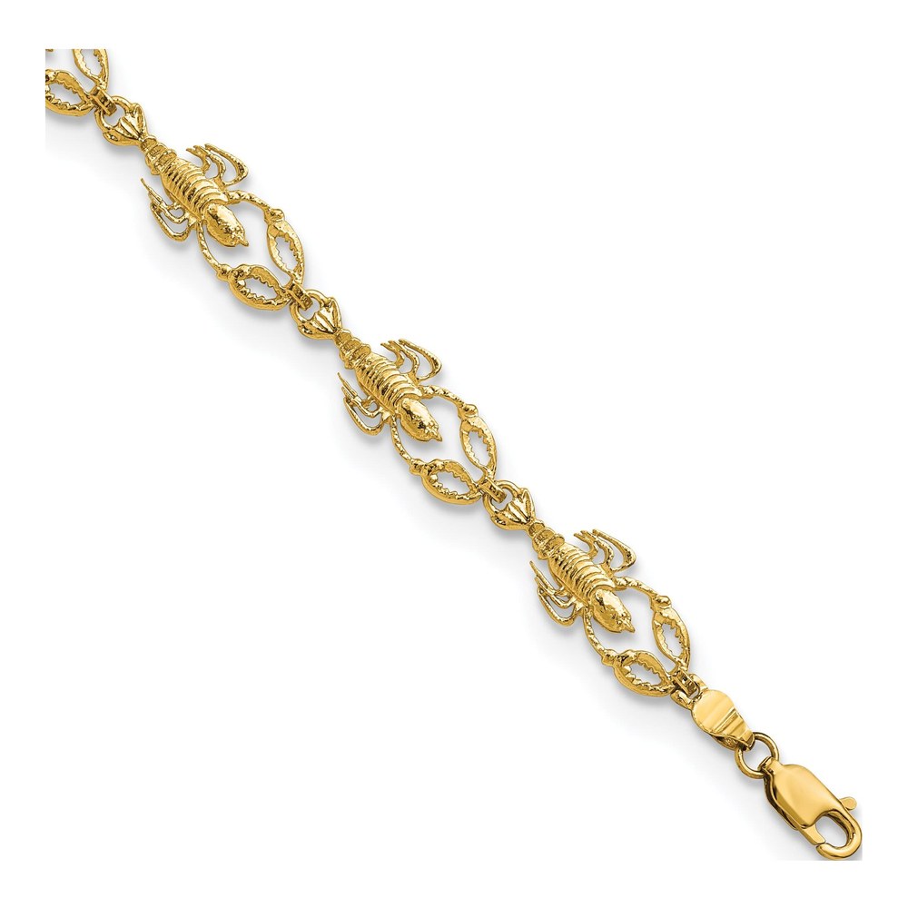14K Yellow Gold Textured Bracelet