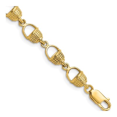 14K Yellow Gold Nantucket Basket Bracelet