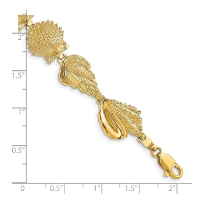 14K Yellow Gold Assorted Sea Shells Bracelet – view 4