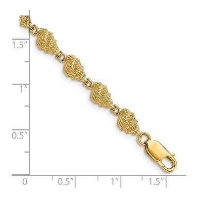 14K Yellow Gold Conch Shell Bracelet – view 3