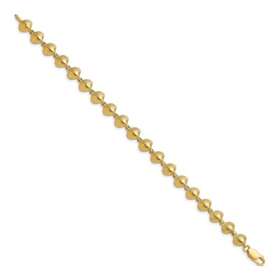 14K Yellow Gold Clam Shell Bracelet – view 2
