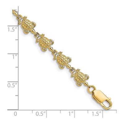 14K Yellow Gold Turtle Bracelet – view 3