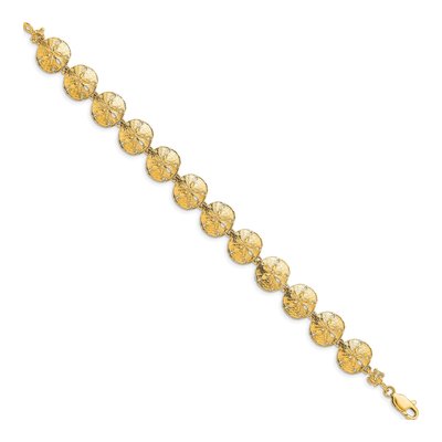 14K Yellow Gold Sand Dollar Bracelet – view 3