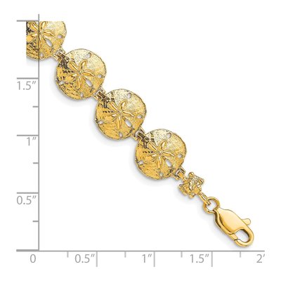 14K Yellow Gold Sand Dollar Bracelet – view 4
