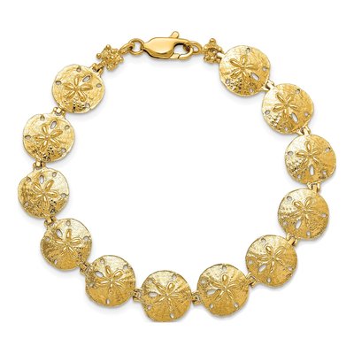 14K Yellow Gold Sand Dollar Bracelet – view 5