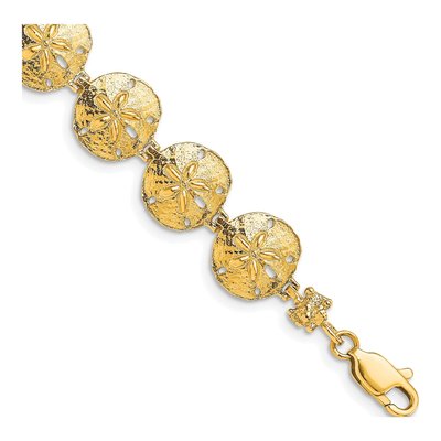 14K Yellow Gold Sand Dollar Bracelet