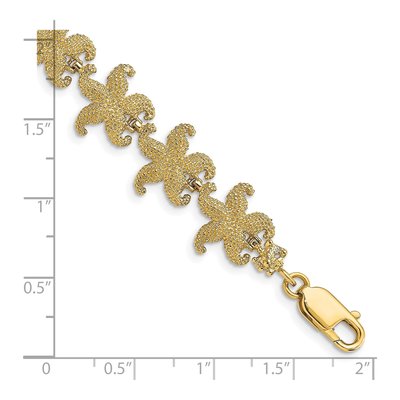 14K Yellow Gold Starfish Bracelet – view 3