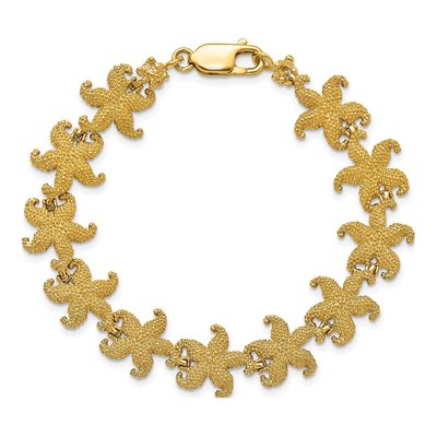 14K Yellow Gold Starfish Bracelet – view 4