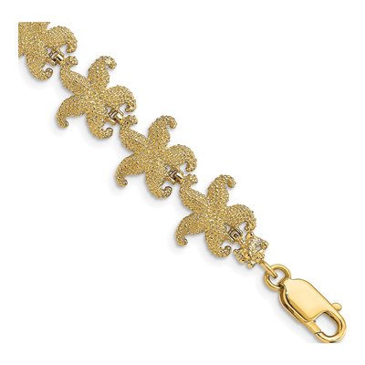 14K Yellow Gold Starfish Bracelet