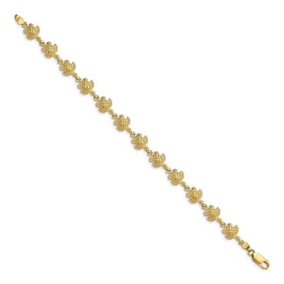 14K Yellow Gold Turtle Link Bracelet – view 2