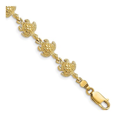 14K Yellow Gold Turtle Link Bracelet