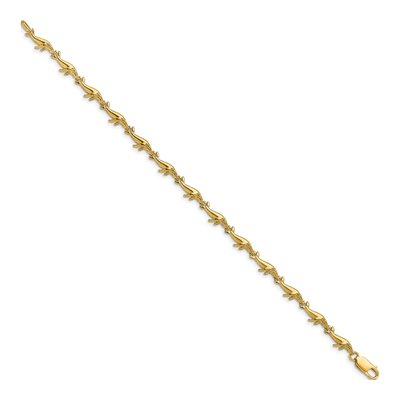 14K Yellow Gold Whale Bracelet – view 2