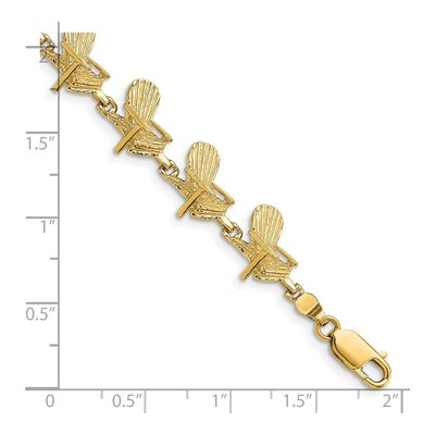 14K Yellow Gold Beach Chair Bracelet – view 4