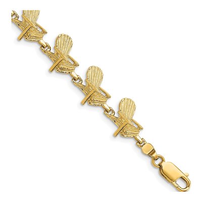 14K Yellow Gold Beach Chair Bracelet