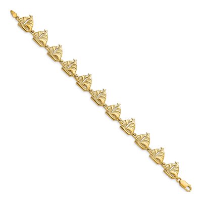 14K Yellow Gold Sailboat Bracelet – view 2