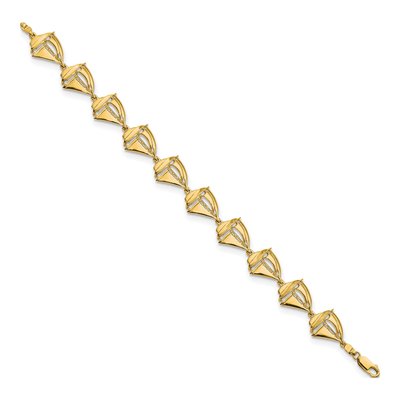 14K Yellow Gold Sailboat Bracelet – view 2