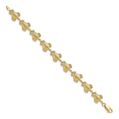 14K Yellow Gold Sea Turtle Bracelet – view 3