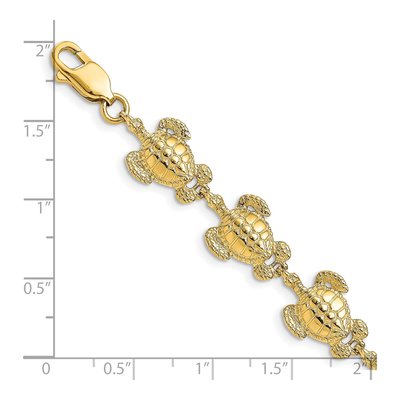 14K Yellow Gold Sea Turtle Bracelet – view 4