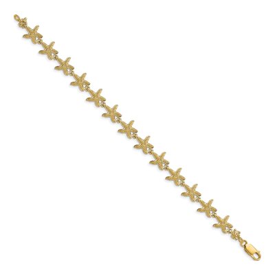 14K Yellow Gold Starfish Bracelet – view 2