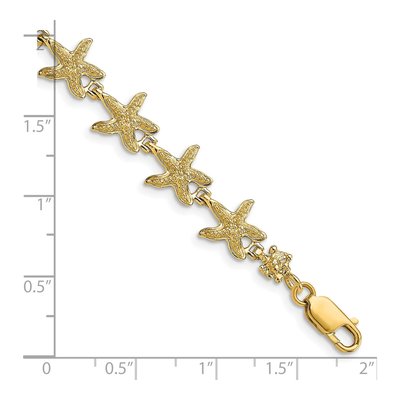 14K Yellow Gold Starfish Bracelet – view 3